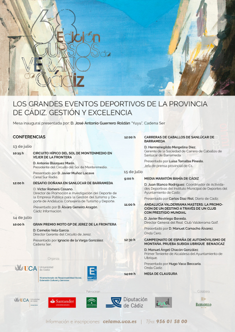 Seminario: “Los grandes eventos deportivos de la provincia de Cadiz. Gestion y excelencia”