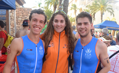 Tres alumnos UCA disputaron el Campeonato de España Universitario de Triatlón