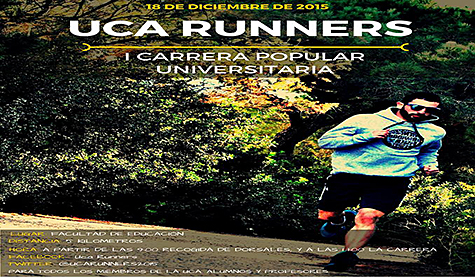 la I Carrera Popular Universitaria ‘UCA Runners’ se celebrará el viernes 18
