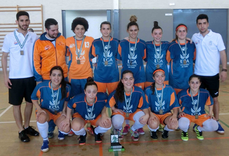La selección de fútbol sala femenino UCA se proclama campeona de Andalucía Universitaria