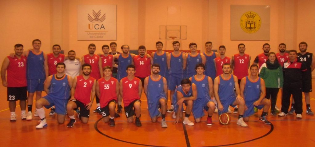 Encuentro amistoso de baloncesto masculino entre la Universidad de Cádiz y el C.D. Olímpico de Puerto Real