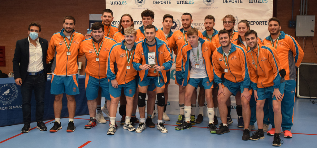 El equipo de Voleibol masculino UCA, medalla de bronce en los Campeonatos de Andalucía Universitarios