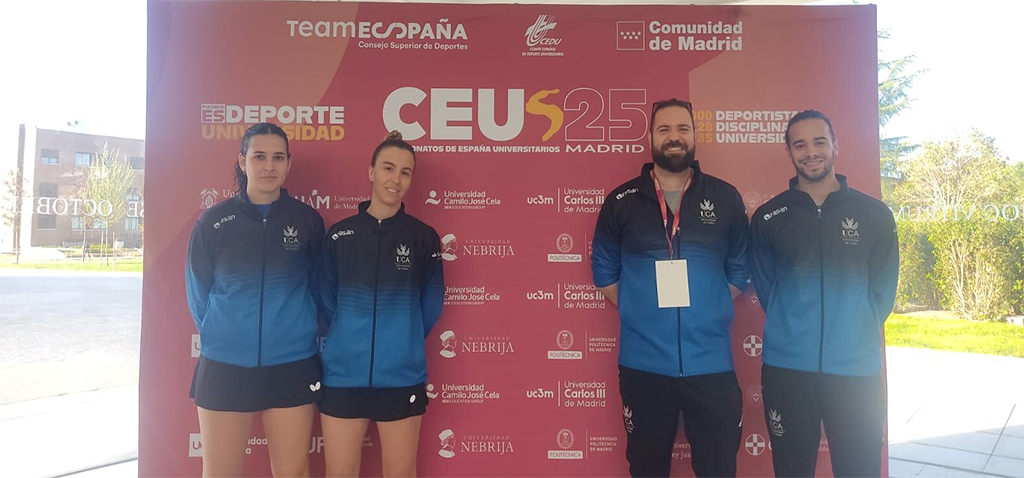 Tres estudiantes de la UCA participan en el Campeonato de España Universitario de Tenis de Mesa