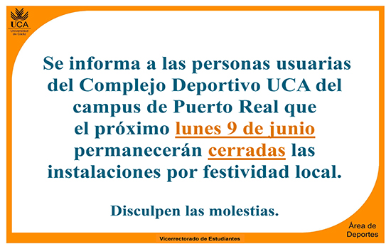IMG Cierre Complejo Deportivo UCA por festividad local