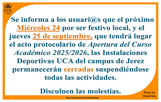 IMG Cierre Instalaciones Deportivas campus de Jerez