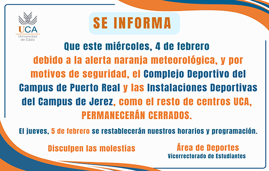 IMG Cierre miércoles 4 de febrero por causas meteorológicas