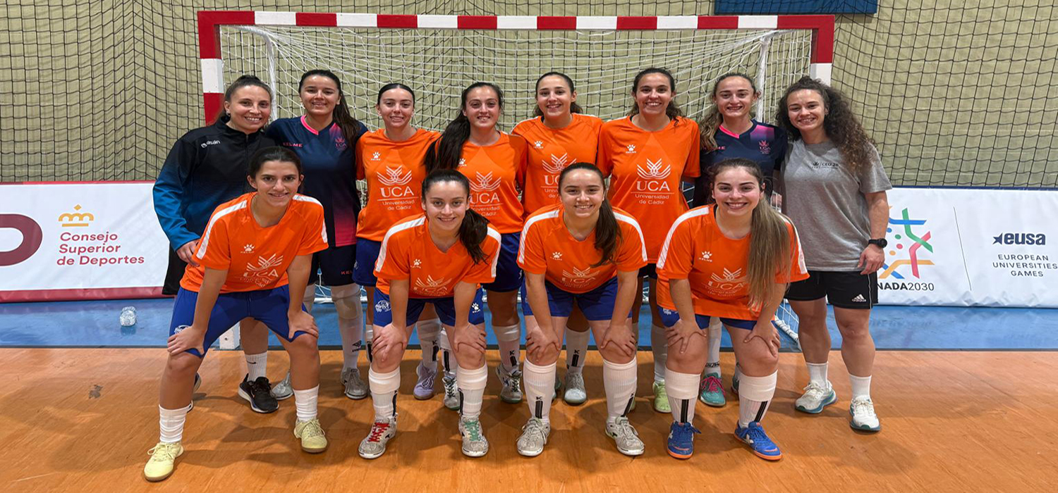Brillante actuación del equipo femenino UCA de fútbol sala en los Campeonatos de España Universitarios