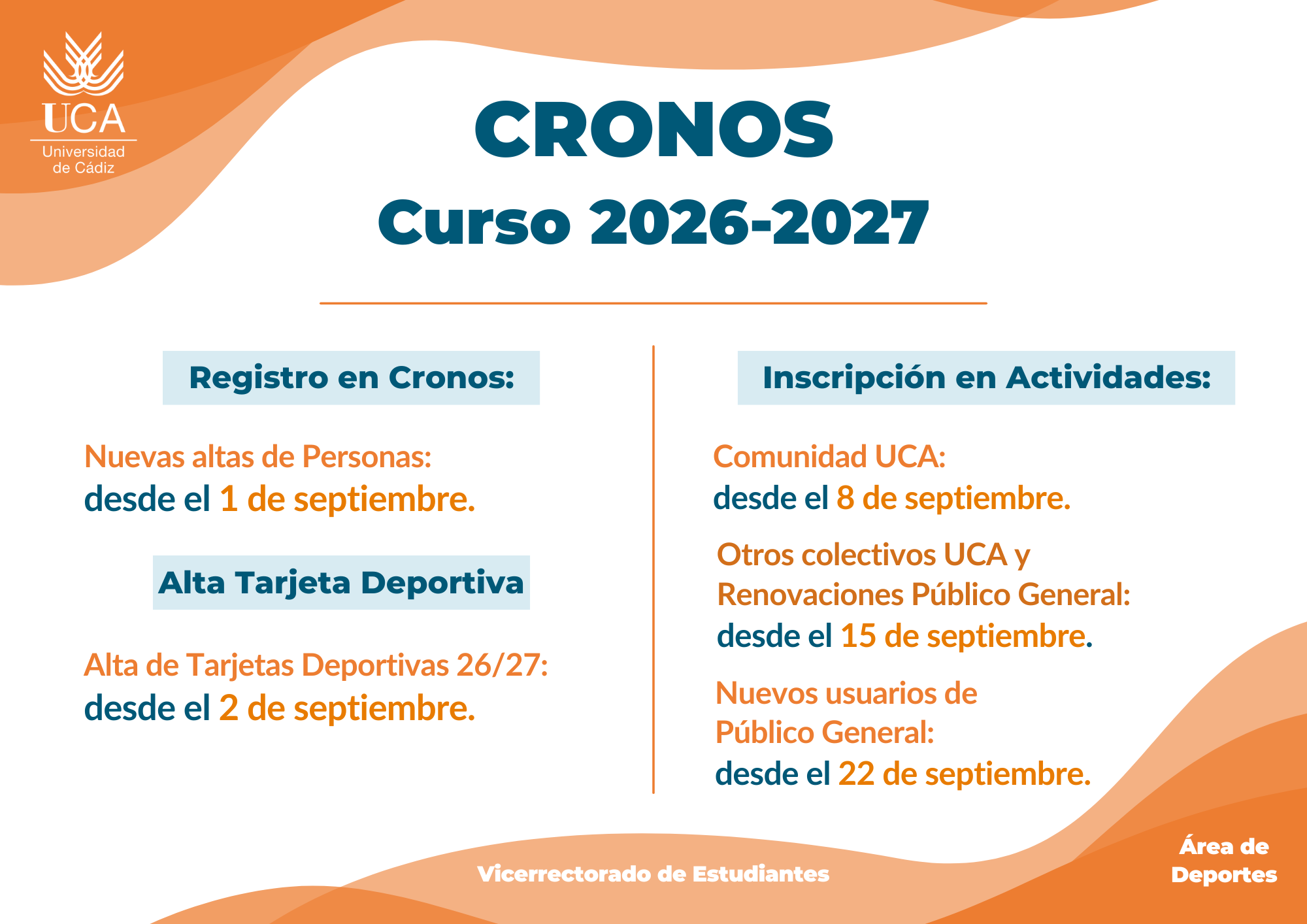 Información para el curso 26/27